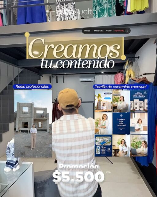 ¿Tu negocio está listo para dar el siguiente paso? 🚀

En Otra Vuelta Marketing nos encargamos de que tu marca tenga la presencia que necesita:

✨ Manejo de redes sociales.
📲 Campañas publicitarias en Meta Ads.
🎥 Cobertura de eventos.
📸 Creación de contenido estratégico.

📩 Escríbenos y descubre cómo podemos ayudar a hacer crecer tu marca.